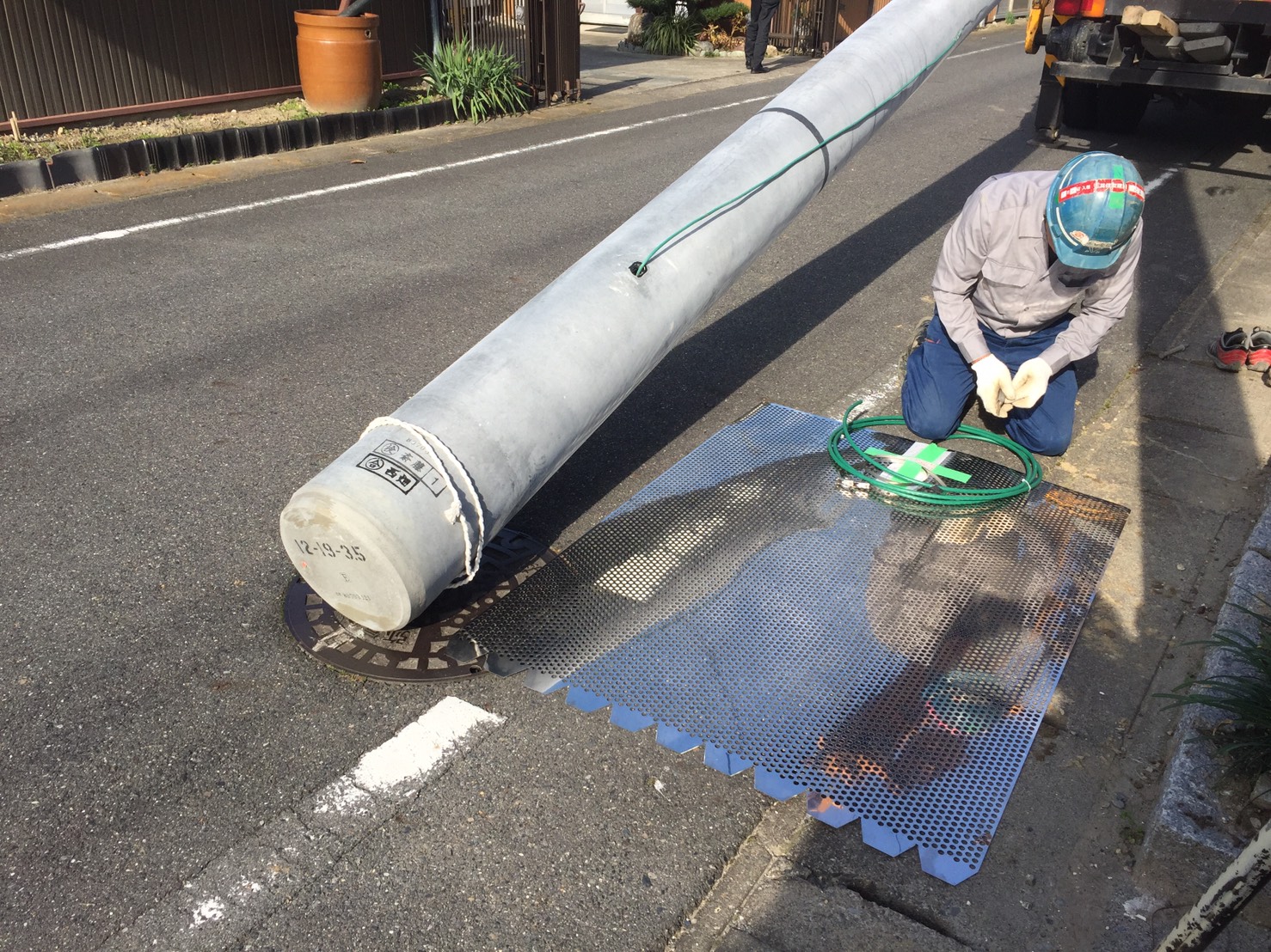 愛知県名古屋市 キュービクル設置に伴う高圧受電の為の建柱3