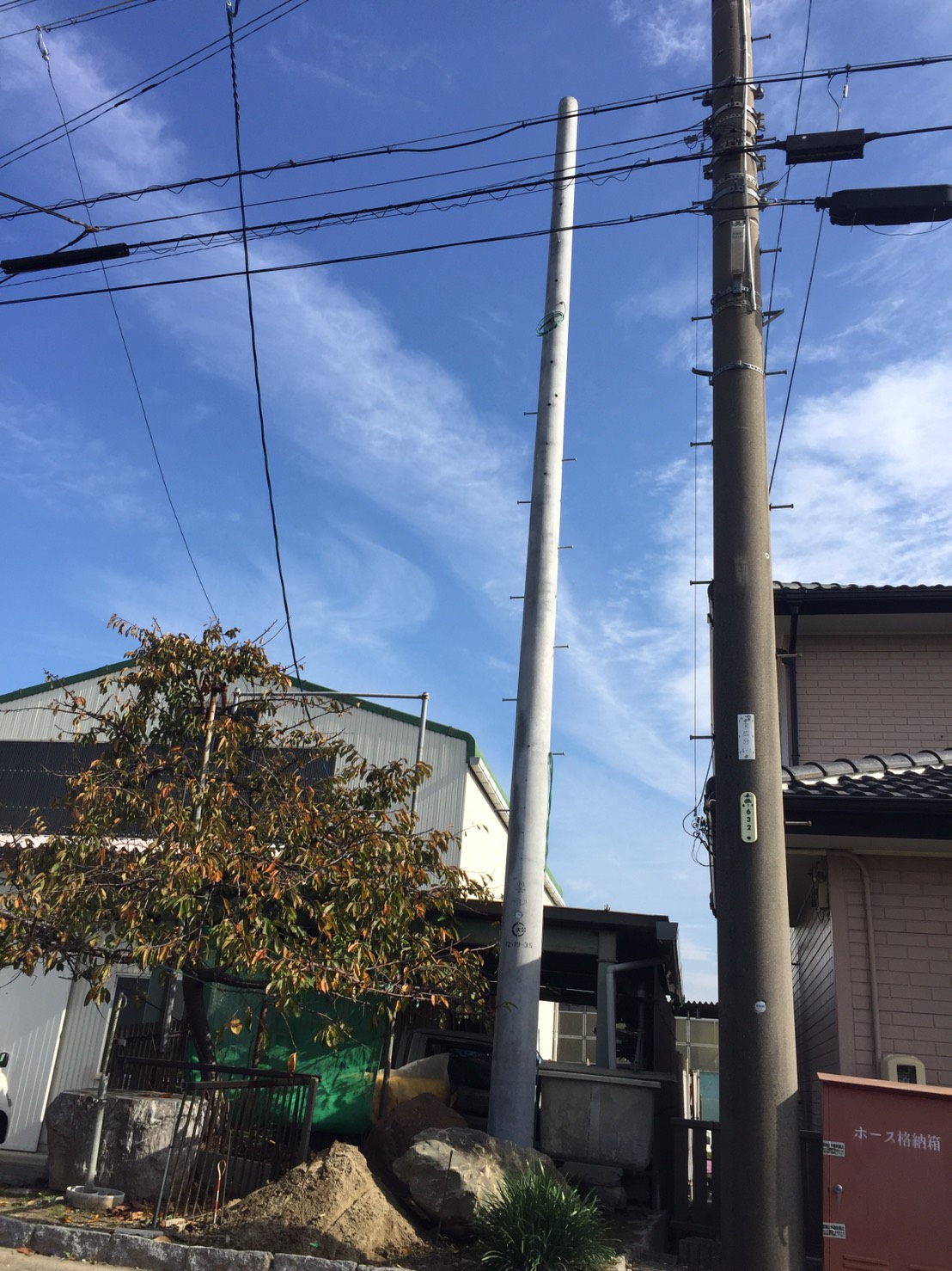 愛知県名古屋市 キュービクル設置に伴う高圧受電の為の建柱13